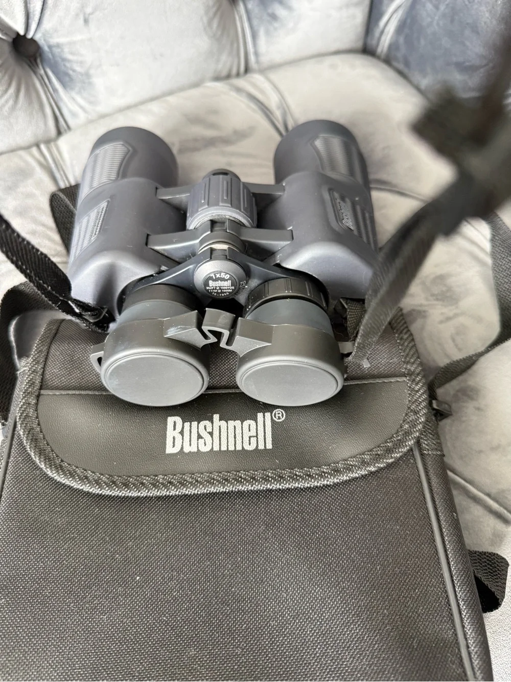 Bushnell 7x50 Binoculars in Charcoal Gray with Carry Case
